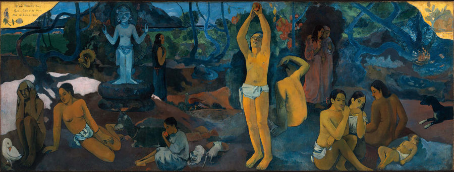 Paul Gauguin, Where Do We Come From? What Are We? Where Are We Going?, Oil on canvas, 139 cm × 375 cm (55 in × 148 in), Museum of Fine Arts, Boston
