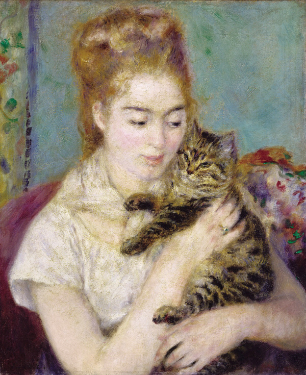 Woman with a Cat, 1875, oil on canvas, Washington National Gallery of Art
